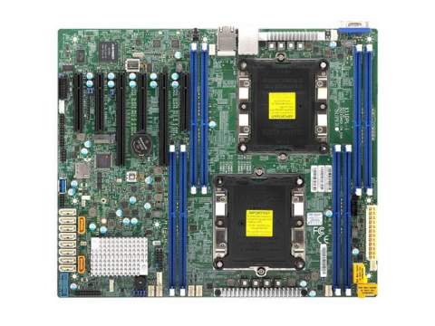 Серверная материнская плата SuperMicro MBD X11DPL i Bulk, 2 x P (LGA 3647), 8 DIMM slots, Intel C621 controller for 10 SATA3 (6 Gbps) ports; RAID 0,1,5,10; Dual LAN with LewisburgMarvell 88E1512 PHY.