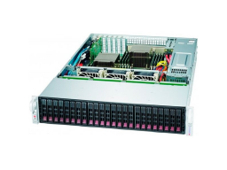 Supermicro server chassis CSE-216BE2C-R920LPB, 2U, 24 x 2.5" hot-swap SAS/SATA drive bay, optional 2 x 2.5" hot-swap drive bay, 1U 920W RPSU