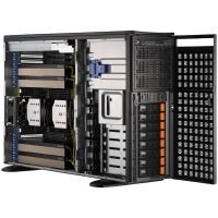 Supermicro server barebone SYS-741GE-TNRT, 16 DIMM slots, 4x PCIe 5.0 x16 (double-width) slots,   3x PCIe 5.0 x16, 2x M.2 NVMe  for boot drive only, 2x 2000W (1+1) Redundant Power Supplies,