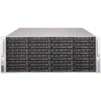 Supermicro Super Chassis 846BE2C-R1K03JBOD - 4U - 24 x 3.5" SAS3 - 12Gb/s Dual Expander - 1000W RPSU