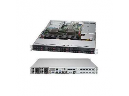 Supermicro 1U Rackmount chassis, support for motherboard size: 12" x 13" E-ATX and 13.68" x 13", 8 x 2.5" hot-swap SAS3/SATA3 (2 NVMe Ports) drive bay, 1U 600W platinum efficiency multiple output power supply w/pmbus