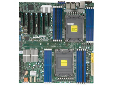 Supermicro mainboard server MBD-X12DPI-NT6-B E-ATX, Dual Socket LGA-4189, Intel C621A, 2 PCI-E 4.0 x8, 4 PCI-E 4.0 x16, 2 PCI-E 4.0 NVMe x8 Internal Port(s), Intel C621A controller for 14 SATA3 (6 Gbps) ports; RAID 0,1,5,10, Bulk