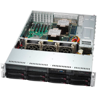 Supermicro server barebone SYS-621P-TRT 2U Mainstream with 6 PCIe 5.0 slots and dual 10GbE LAN, Dual Socket E (LGA-4677), 16 DIMM slots, 4 PCIe 5.0 x16 Low Profile (LP), 2 PCIe 5.0 x8 Low Profile (LP), 1200W RPSU