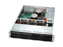 Supermicro server barebone SYS-621P-TRT 2U Mainstream with 6 PCIe 5.0 slots and dual 10GbE LAN, Dual Socket E (LGA-4677), 16 DIMM slots, 4 PCIe 5.0 x16 Low Profile (LP), 2 PCIe 5.0 x8 Low Profile (LP), 1200W RPSU