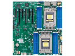 Supermicro mainboard server MBD-H12DSi-N6-B, Dual AMD EPYC 7003/7002 Series CPUs, 4TB Registered ECC DDR4 3200MHz SDRAM in 16 DIMMs, 10 SATA3, 2 SATADOM, 4 NVMe, Dual Gigabit LAN ports, 1 dedicated IPMI LAN Port, 8x 4-pin PWM Fans & Speed control, Bu