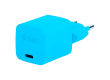 ttec SmartCharger GAN 20W PD Travel Fast Charger + USB-C - USB-C 3A Cable 120cm, Neon Blue