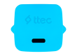 ttec SmartCharger GAN 20W PD Travel Fast Charger + USB-C - USB-C 3A Cable 120cm, Neon Blue