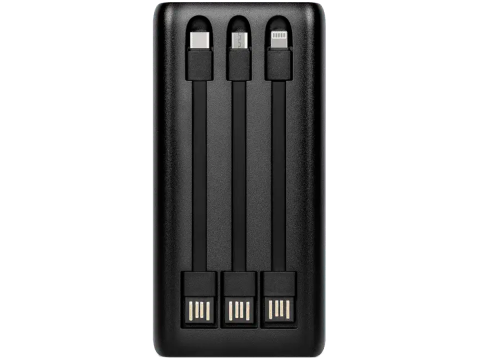 ttec PowerSlim Trio LCD 10.000mAh PD 22,5W Powerbank withTrio Cable Black