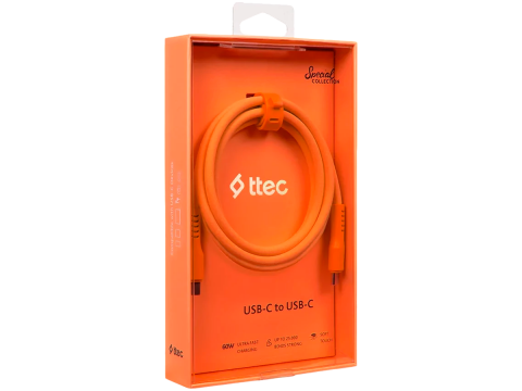 ttec USB-C - USB-C 120cm 60W PD/QC Neon Cable