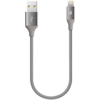 ttec AlumiCable Ligthning USB Charge / Data Mini Cable , 30cm , Space Gray
