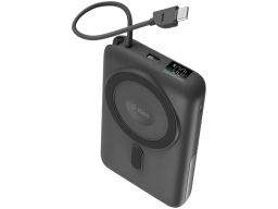 ttec Recharger M LCD 10.000 mAh. Magesafe comp PD20W Powerbank with  USB-C Cable and Stand