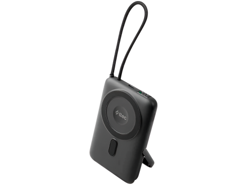 ttec Recharger M LCD 10.000 mAh. Magesafe comp PD20W Powerbank with  USB-C Cable and Stand