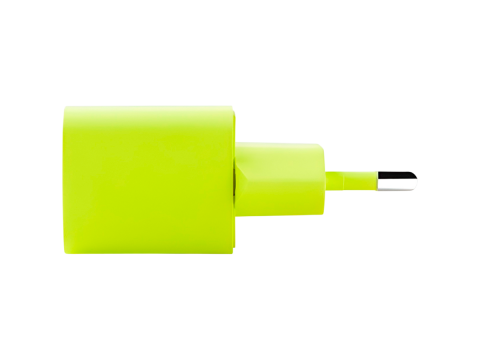 ttec SmartCharger GAN 20W PD Travel Fast Charger + USB-C - Lightning Cable 120cm, Neon Yellow