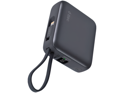 ttec ReCharger Mini LCD 10.000MH PD 20WT, Powerbank  wirh USB-C and Lightning cable