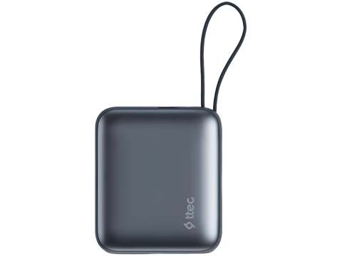 ttec ReCharger Mini LCD 10.000MH PD 20WT, Powerbank  wirh USB-C and Lightning cable