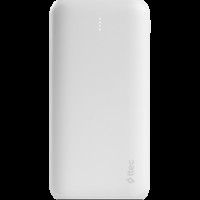 ttec PowerSlim DUO 10000 mAh Powerbank, White (2BB163B)
