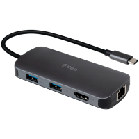 ttec Type-C - 4K HDMI + Gigabit Ethernet LAN + PD USB-C+ USB-A 2.0+ USB-A 2.0 x 2 + SD + MSD  Converter / Hub /Multiplexer(Macbook comp)