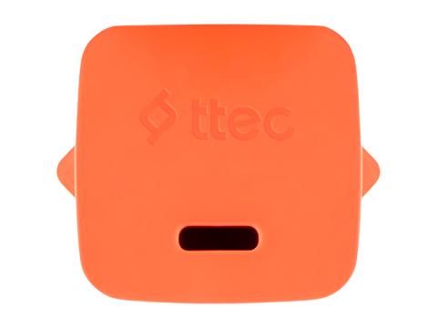 ttec SmartCharger GAN 20W PD Travel Fast Charger + USB-C - Lightning Cable 120cm, Neon Orange
