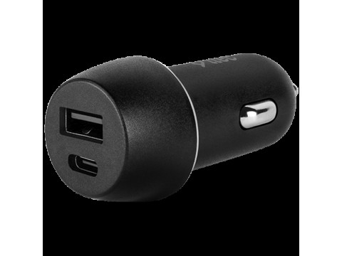 ttec SmartCharger Duo PD In-Car Charger  USB-C+USB-A 30W Black