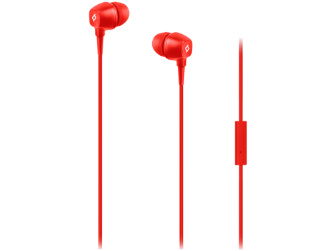 ttec Pop In-Ear Headphones with Microphone , 3.5mm , Red