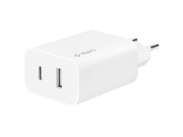 ttec SmartCharger Duo USB-C+USB-A Travel Charger 2.4A White