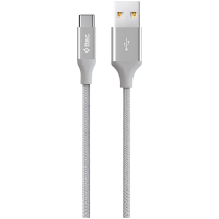 ttec AlumiCable Type C Charge/Data Cable, 2.0 , Silver