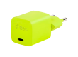 ttec SmartCharger GAN 20W PD Travel Fast Charger + USB-C - USB-C 3A Cable 120cm, Neon Yellow
