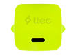 ttec SmartCharger GAN 20W PD Travel Fast Charger + USB-C - USB-C 3A Cable 120cm, Neon Yellow