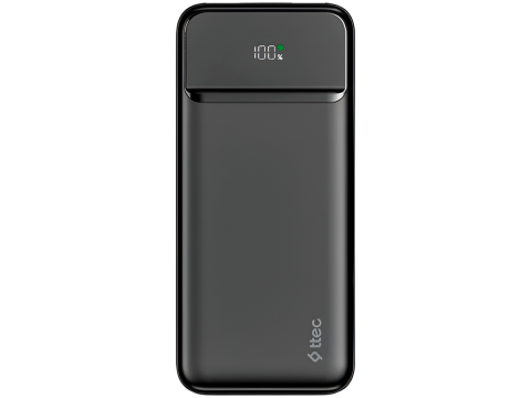 ttec ReCharger LCD 10.000mAh PD 20W Powerbank   Black