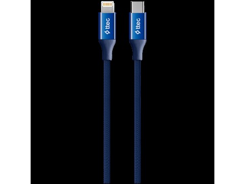 ttec AlumiCable Type-c - Lightning Fast Charging Cable 150cm ,Navy