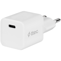 ttec SmartCharger 20W PD USB-C Travel Charger, White