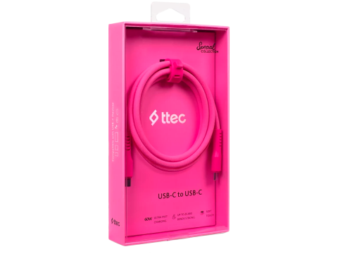 ttec USB-C - USB-C 120cm 60W PD/QC Neon Cable
