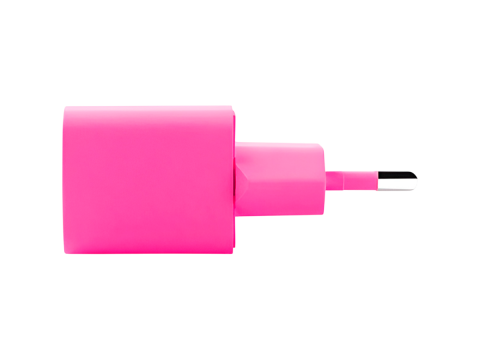 ttec SmartCharger GAN 20W PD Travel Fast Charger + USB-C - Lightning Cable 120cm, Neon Pink