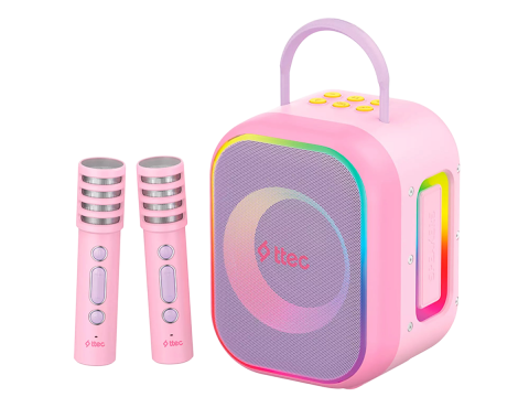 ttec VocalMate Portable Wireless Child Karaoke Set,Balerina Pink