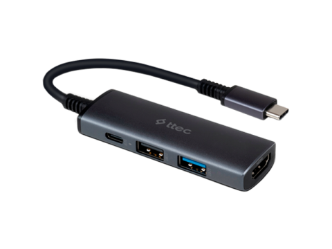 ttec Type-C - 4K HDMI + PD USB-C + USB-A 2.0 +USB-A 3.0 Converter