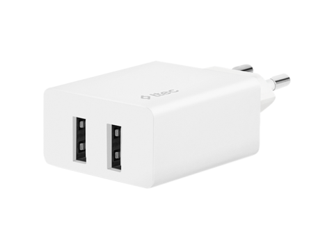 ttec SmartCharger Duo 2.4A Travel Charger With Lightning and Micro USB Cable