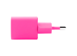 ttec SmartCharger GAN 20W PD Travel Fast Charger + USB-C - USB-C 3A Cable 120cm, Neon Pink