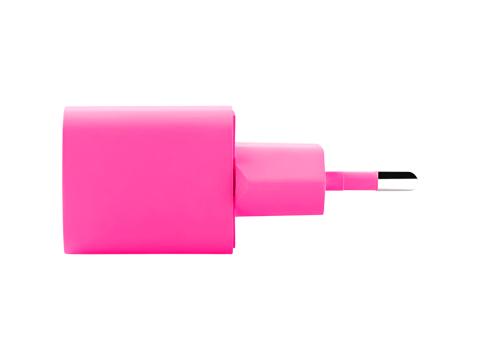 ttec SmartCharger GAN 20W PD Travel Fast Charger + USB-C - USB-C 3A Cable 120cm, Neon Pink