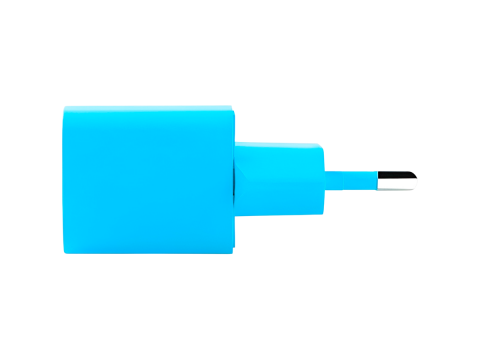 ttec SmartCharger GAN 20W PD Travel Fast Charger + USB-C - Lightning Cable 120cm, Neon Blue