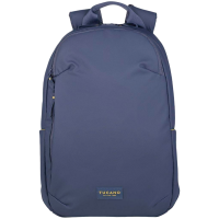 The Laser backpack for 15.6" laptops and 16" MacBooks, made from water-resistant resin-coated fabric obtained from recycled plastic, features a compact design and excellent pocket organization.