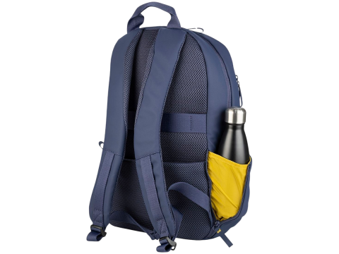 The Laser backpack for 15.6" laptops and 16" MacBooks, made from water-resistant resin-coated fabric obtained from recycled plastic, features a compact design and excellent pocket organization.