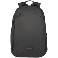 The Laser backpack for 15.6" laptops and 16" MacBooks, made from water-resistant resin-coated fabric obtained from recycled plastic, features a compact design and excellent pocket organization.