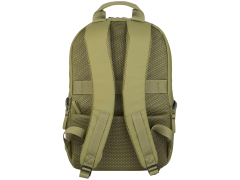 The Laser backpack for 15.6" laptops and 16" MacBooks, made from water-resistant resin-coated fabric obtained from recycled plastic, features a compact design and excellent pocket organization.