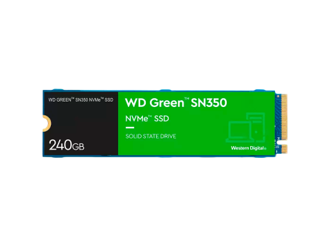 Твердотельный накопитель SSD 240 Gb M.2 2280 WD Green SN350 NVMe WDS240G2G0C TLC