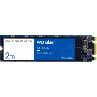 SSD WD Blue SA510 2TB SATA, M.2 2280, Read/Write: 560/520 MBps, IOPS 87K/83K, TBW: 500