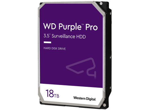 Жесткий диск HDD 18 Tb SATA 6Gb/s Western Purple Pro WD181PURP, 7200rpm, 256Mb