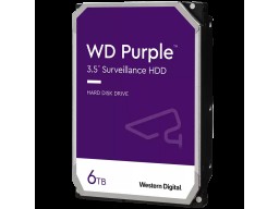 HDD Video Surveillance WD Purple 6TB CMR, 3.5'', 256MB, SATA 6Gbps, TBW: 180