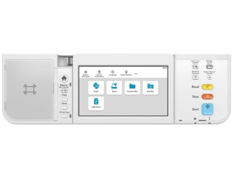 МФУ лазерное Kyocera ECOSYS MA4500ix (A4), монохромное, Printer/Scanner/Copier, 1200x1200 dpi, 45 ppm, 1.5 GB, 1.4 GHz, tray 100+500 sheets, RADF 75 sheets, USB+Ethernet, Duplex, EcoPrint, 7" touchscreen, HyPAS, drum 300k, starter toner 6k