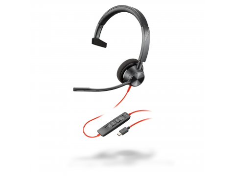 Наушники Poly Blackwire 3310 Monaural USB-C Headset +USB-C/A Adapter (8X215AA)