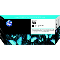 Набор HP 80 печатающая головка + устройство очистки, черная (C4820A)
